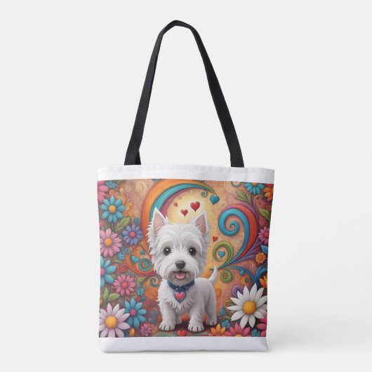 Westie Canvas tas (Achterkant)