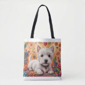 Westie Canvas tas (Voorkant)