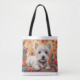 Westie Canvas tas