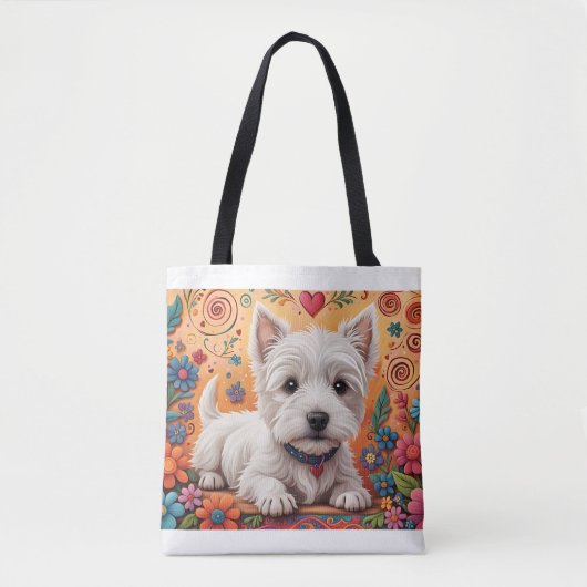 Westie Canvas tas (Voorkant)