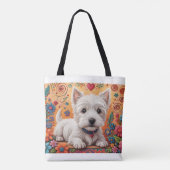 Westie Canvas tas (Achterkant)
