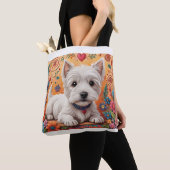 Westie Canvas tas (Dichtbij)