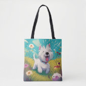 Westie Canvas tas (Voorkant)
