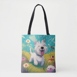 Westie Canvas tas