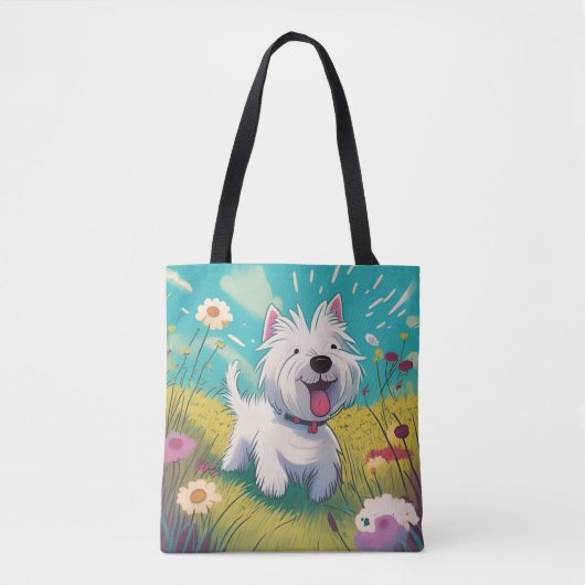 Westie Canvas tas (Voorkant)
