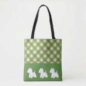 Westie Canvas tas Green Play (Voorkant)