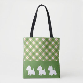 Westie Canvas tas Green Play