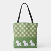 Westie Canvas tas Green Play (Achterkant)