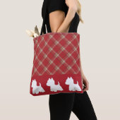 Westie Canvas tas Rood (Dichtbij)