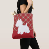 Westie Canvas tas Rood (Dichtbij)