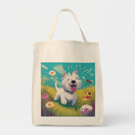 Westie Canvas tas - Westie leven haar beste leven