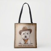 Westie Canvas tas - Wilde, wilde Westie (Voorkant)