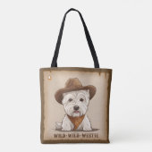 Westie Canvas tas - Wilde, wilde Westie (Achterkant)