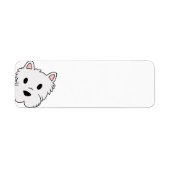 westie cartoon etiket (Voorkant)