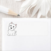 westie-cartoon etiket (Insitu)