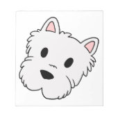 westie cartoon notitieblok (Voorkant)
