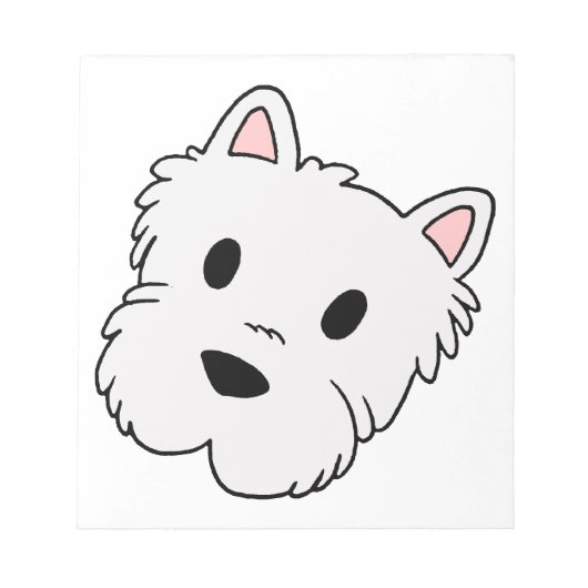 westie cartoon notitieblok (Voorkant)