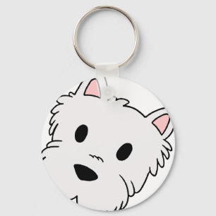 westie cartoon sleutelhanger