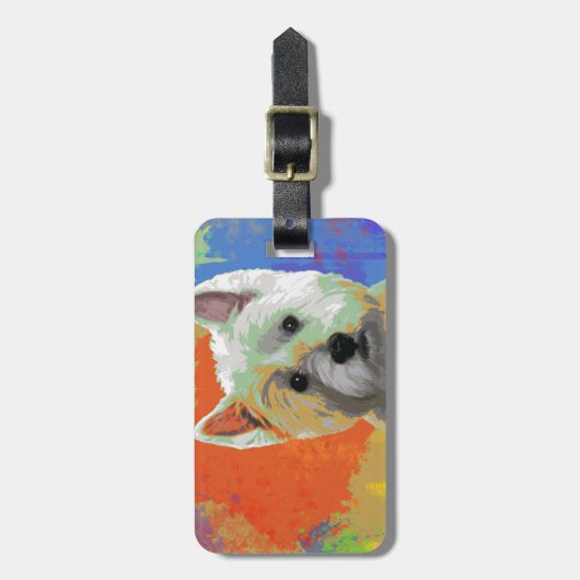 WESTIE-CELEBRATIE BAGAGELABEL (Voorkant verticaal)