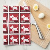 Westie Checkers Theedoek (Quarter Fold)