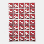 Westie Checkers Theedoek (Verticaal)