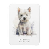 Westie Cheeky Gift Magneet (Verticaal)