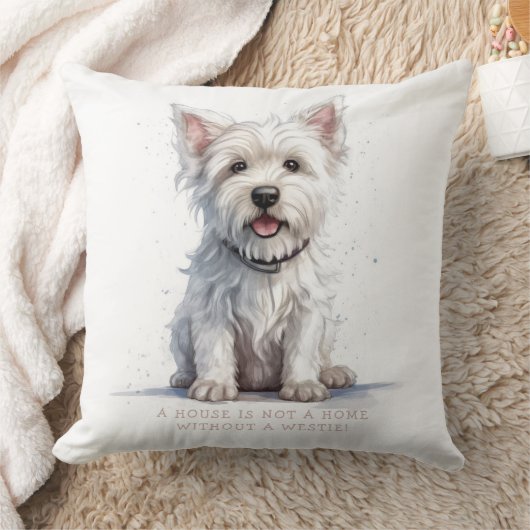 Westie Cheeky Schattige gepersonaliseerd Kussen (Deken)