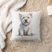 Westie Cheeky Schattige gepersonaliseerd Kussen (Deken)