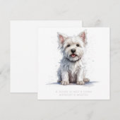 Westie Cheeky Schattige Wenskaart Personaliseren (Voorkant / Achterkant)