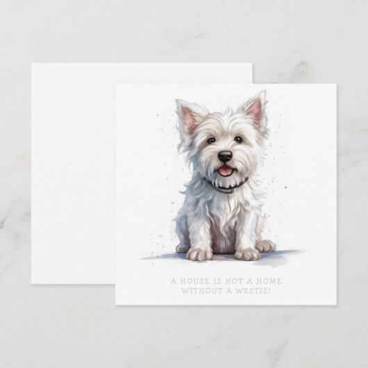 Westie Cheeky Schattige Wenskaart Personaliseren (Voorkant / Achterkant)
