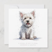 Westie Cheeky Schattige Wenskaart Personaliseren (Voorkant)