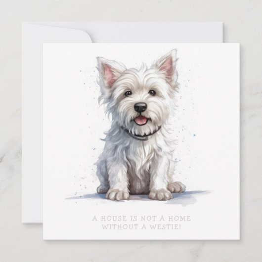 Westie Cheeky Schattige Wenskaart Personaliseren (Voorkant)