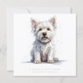 Westie Cheeky Schattige Wenskaart Personaliseren