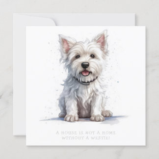 Westie Cheeky Schattige Wenskaart Personaliseren