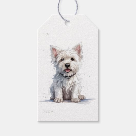 Westie Cheeky Schattige Westie Lovers Gift Label Cadeaulabel (Voorkant)