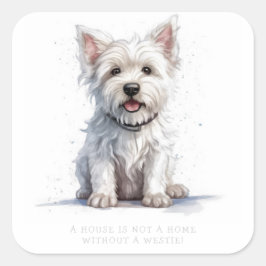 Westie Cheeky Schattigee gepersonaliseerde label S