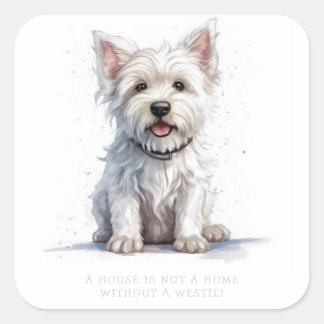 Westie Cheeky Schattigee gepersonaliseerde label S