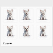 Westie Cheeky Schattigee gepersonaliseerde label S (Vel)