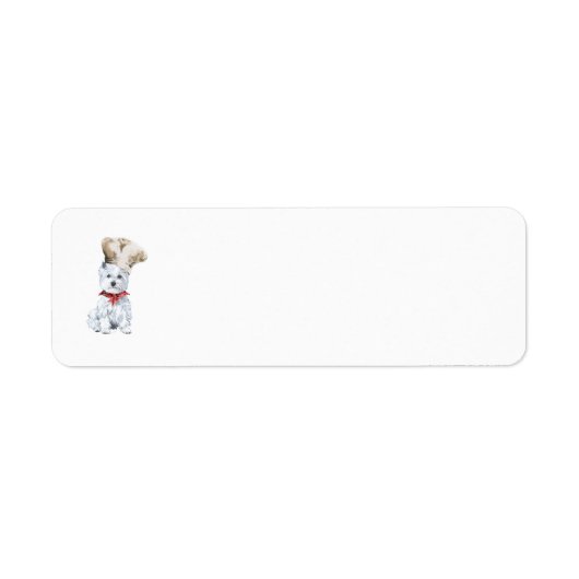 Westie Chef Retouradreslabel Etiket (Voorkant)