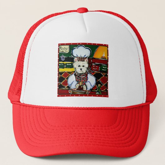 Westie Chef Trucker Pet (Voorkant)