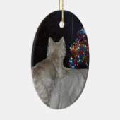 WESTIE CHRISTMAS AWE KERAMISCH ORNAMENT (Rechts)