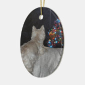WESTIE CHRISTMAS AWE KERAMISCH ORNAMENT (Links)
