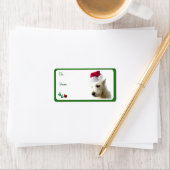 Westie Christmas Gift Label Stickers (Insitu)