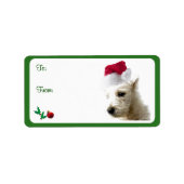 Westie Christmas Gift Label Stickers (Voorkant)