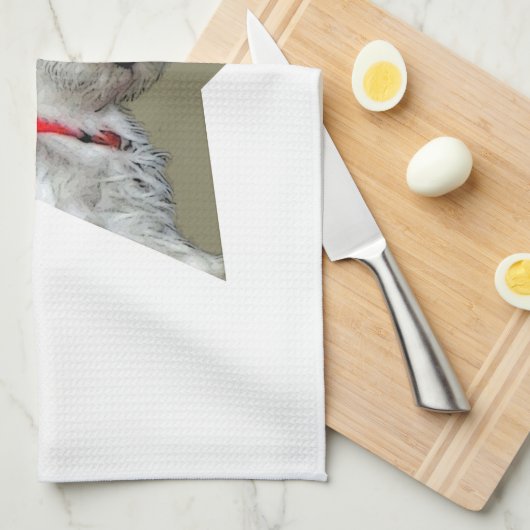 WESTIE CHRISTMAS THEEDOEK (Quarter Fold)