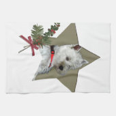 WESTIE CHRISTMAS THEEDOEK (Horizontaal)