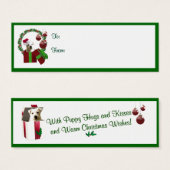 Westie Christmas Wishes Cadeau Labels Mini Visitekaartjes (Voorkant /achterkant)