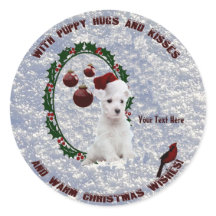 Westie Christmas Wishes Stickers - Pas ze aan!