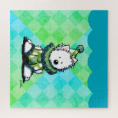 Westie Circus Clown Kunst Legpuzzel (Horizontaal)