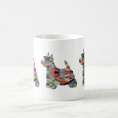 Westie Colorful Geometric Pattern Silhouette Koffiemok (Center)